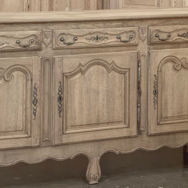 Wood 18th Century Country French Louis XV Buffet in Stripped Oak For Sale - Image 7 of 18