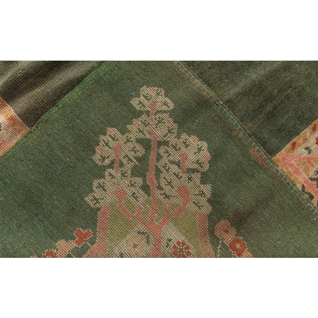 Forest Green Doris Leslie Blau Antique Arts and Crafts Donegal Green Rug For Sale - Image 8 of 8