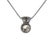Traditional 14k White Gold 0.92 CTW Bezel-Set Round & Baguette Diamond Pendant Necklace For Sale - Image 3 of 5