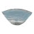 1970s Murano Art Glass Bowl With Blue Stripes For Sale