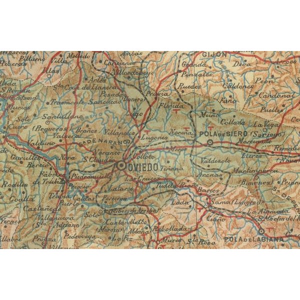 Topographic Map of Oviedo, 1901 For Sale - Image 4 of 6