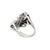 Silver Antique 14k White Gold Art Deco Cocktail Ring With 1.5 CTW Diamonds, Size 4.5 For Sale - Image 8 of 10