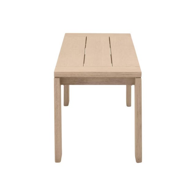 2020s Sur Wooden Backless Outdoor Dining Bench by Essentials for Living For Sale - Image 5 of 9