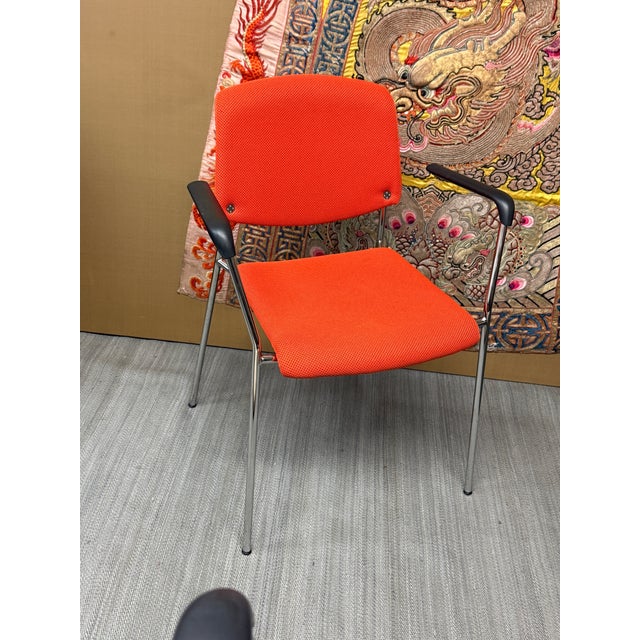 Hightower Modernist Stackable Arm Chair, Orange For Sale In San Francisco - Image 6 of 12