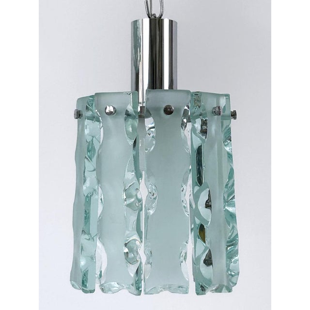 Mid-Century Modern Pendant Lamps in Chrome and Glass from Zero Quattro, Italy, 1970s, Set of 2 For Sale - Image 12 of 18