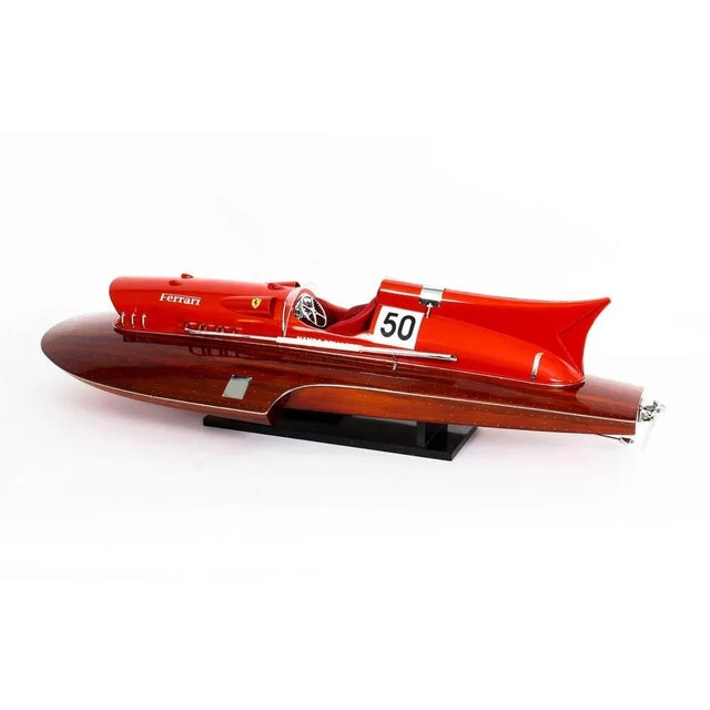 Vintage Ferrari Hydroplane Model, 1950s For Sale - Image 13 of 18