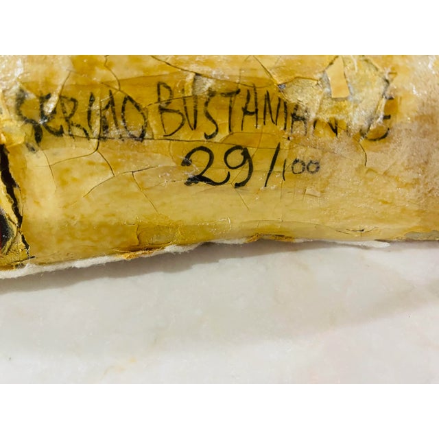 Monumental Surrealist Papier-Mâché Large Sculpture of a Deer by Sergio Bustamante Signed and # 29/100 For Sale - Image 11 of 13