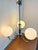 Vintage Regency Belgian Ceiling Lamp with Chrome with 3 Opaline Glass Spheres by Massive For Sale - Image 5 of 12