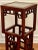 20th Century Chinese Square Carved Rosewood Pedestal Stand With Marble Top For Sale - Image 9 of 12