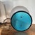 Blue Mid-Century Modern Mushroom Table Lamp in Blue Metal, 1963 For Sale - Image 8 of 12