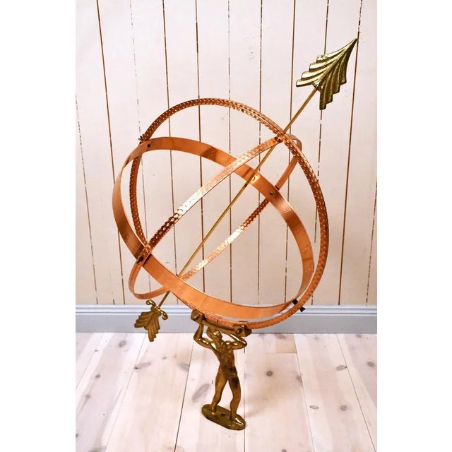 Large Swedish Wrought Copper Garden Sundial, 1960s For Sale - Image 4 of 11