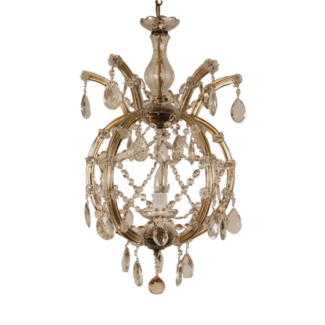 Vintage Maria Theresa Viennese Crystal Chandelier, 1950s For Sale