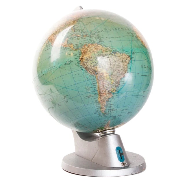 Vintage German Duplex Illuminated World Globe from Columbus For Sale