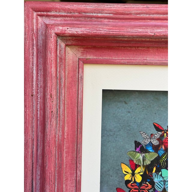 2016 Jennifer Ivory 'Air Papillion' Print With Butterfiles & Hurcules Beetle Motif - Framed For Sale - Image 11 of 15