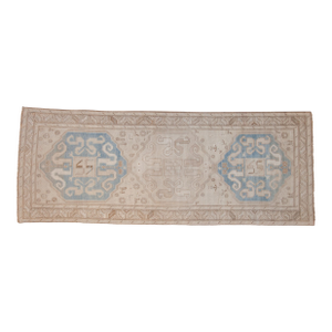 Vintage Distressed Caucasian Rug Runner - 4' x 10'3"