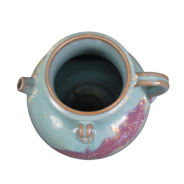 Ceramic Blue and Purple Ceramics Water Jar For Sale - Image 7 of 9