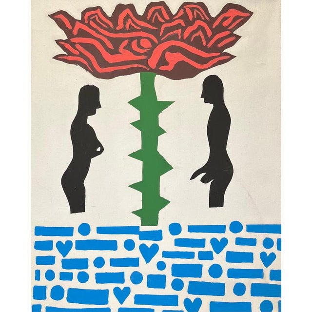 Contemporary Alexandre Schaller, Love Letter, Acrylic on Canvas, 1995 For Sale - Image 3 of 9