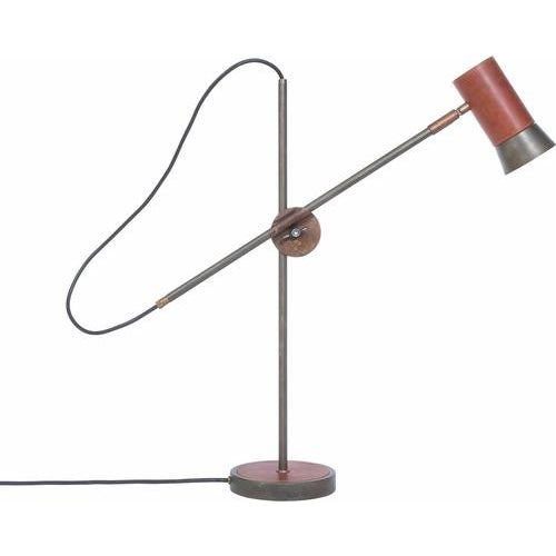 Not Yet Made - Made To Order Kusk Iron Oxide Leather Table Lamp by Sabina Grubbeson for Konsthantverk For Sale - Image 5 of 6