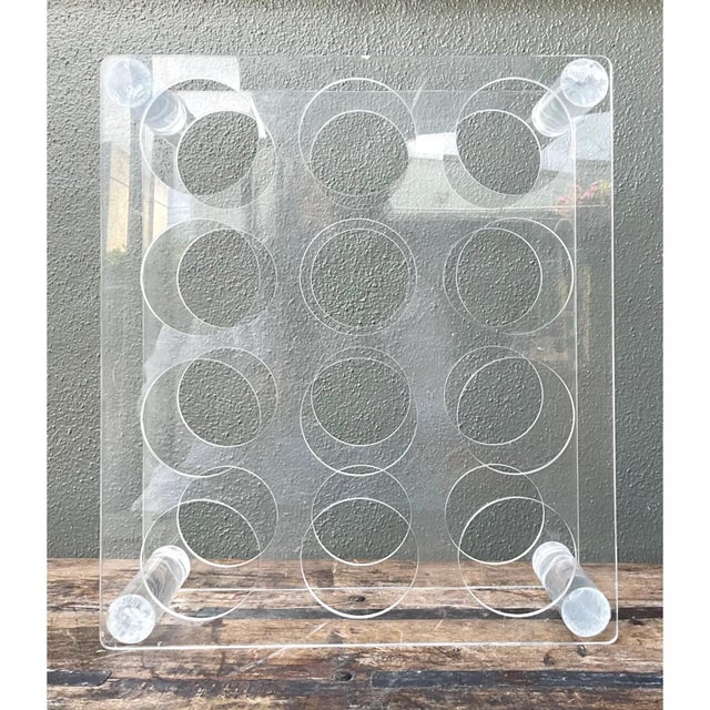 Vintage Lucite Wine Rack For Sale - Image 11 of 12