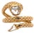 18k Yellow Gold Gia Certified 0.73ct I Vvs2 Diamond Serpent Ring, Size 5.5 For Sale