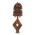 Late 19th Century Old African Kota Tribal Wood and Copper Ancestor Carved Wooden Statue Art Wall Hanging For Sale