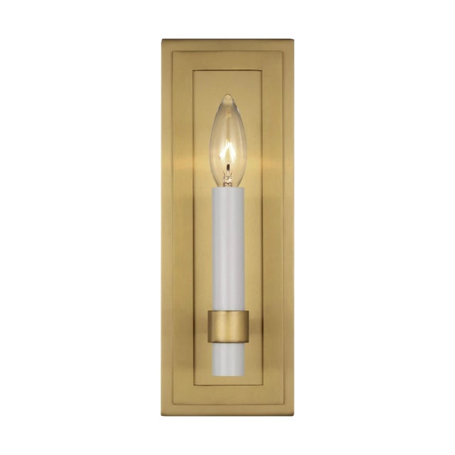 2020s Chapman & Myers by Visual Comfort Studio Marston Medium Wall Sconce, Burnished Brass For Sale - Image 5 of 5
