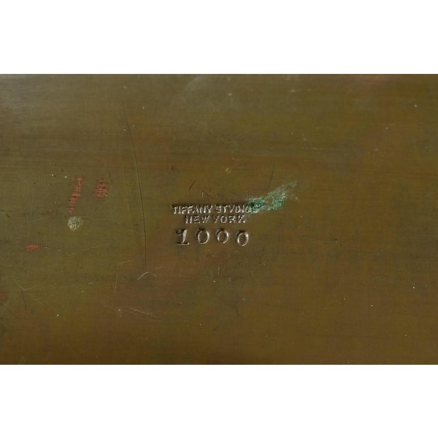 Tiffany Studios New York Zodiac Pattern Bronze Pen Tray For Sale - Image 10 of 12