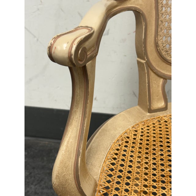 Louis XV Style Cane Armchair, Antique For Sale - Image 11 of 12