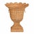 Square Scalloped Trim Wicker Urn For Sale
