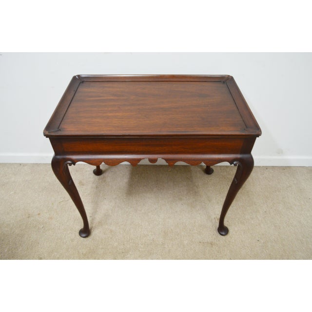Wood Henkel Harris Mahogany Side Tea Table For Sale - Image 7 of 12