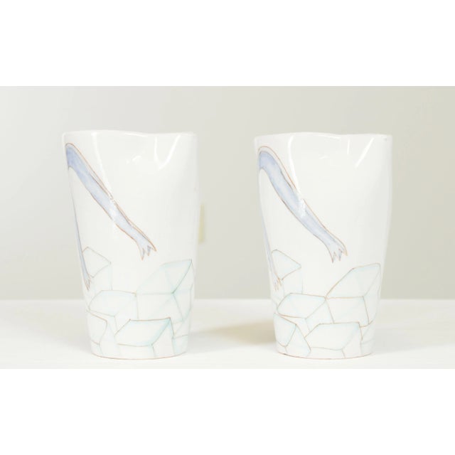 Traditional Ernestine Salerno Italian Ceramic Cups- a Pair For Sale - Image 3 of 12