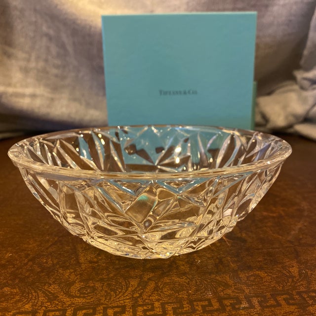 Vintage Tiffany & Co. Cut Crystal Bowl – Made in Germany – Original Box For Sale - Image 9 of 9