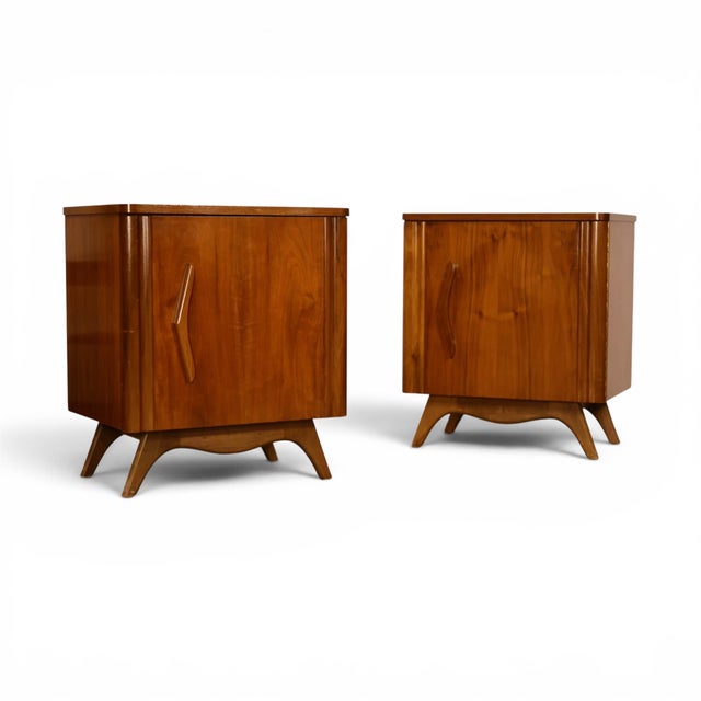 Young Manufacturing Vintage Sculptural Mid Century Modern Pair of Nightstands C. 1960s, Attrbiuted For Sale - Image 13 of 14