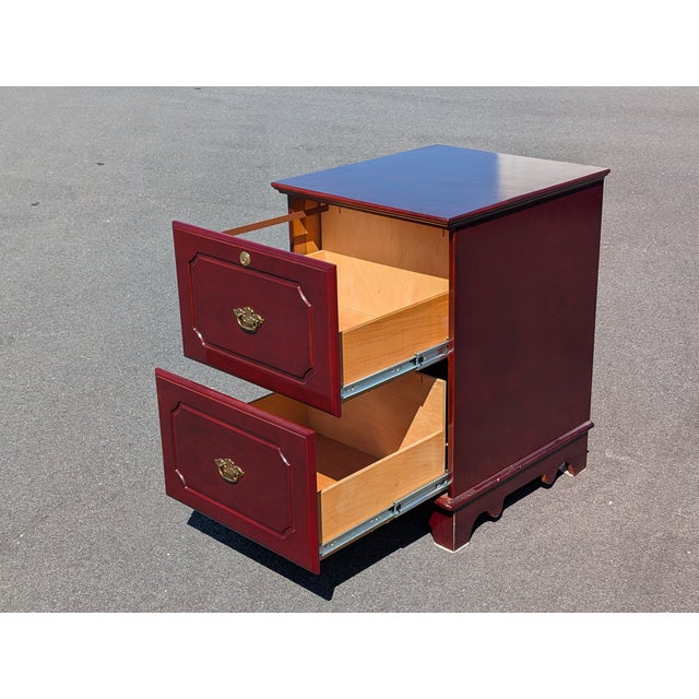 Mid 20th Century Two Drawer Locking Filing Cabinet With Key For Sale - Image 9 of 9
