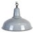 Industrial British Grey Enamel Factory Pendant Lamp from Benjamin Electric Manufacturing Company, 1960s For Sale