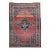 19th Century Persian Bidjar Rug, Geometric Pattern, Handwoven Wool, Red & French Blue, 8’ X 12’ For Sale