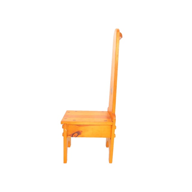 Vintage Arts and Crafts Inspired Pine Step Stool by Stanley L. Wahlquist For Sale - Image 4 of 12