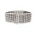 Metal 36 Carat Round Diamond 10k White Gold 8-Row Oversized Tennis Bracelet For Sale - Image 7 of 10