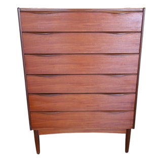 Danish Teak Chest of 6 Drawers, 1960s For Sale