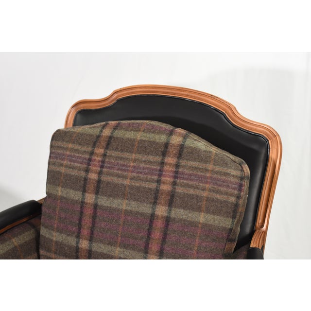 New Ralph Lauren's Galloway Shetland Plaid wool and genuine leather on a pair of classic Versailles chair frames. The...