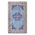 1820s Blue Medallion Design Antique Ningxia Rug 2' X 3'6'' Handknotted Wool Carpet For Sale