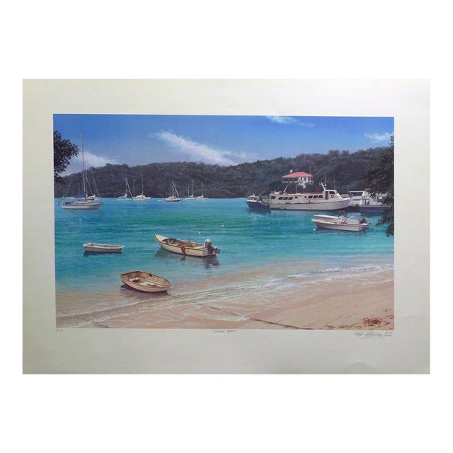 Pete Peterson "Cruz Bay" Seascape Hand Signed Limited Ed. Fine Art Print For Sale