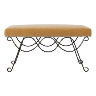Panoplie Iron Double Loop Bench, Camel Mohair For Sale