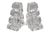 A pair of post-modern lead crystal bookends by Rogaska. Hand crafted wedge shapes are hollowed with soft bubble-like...