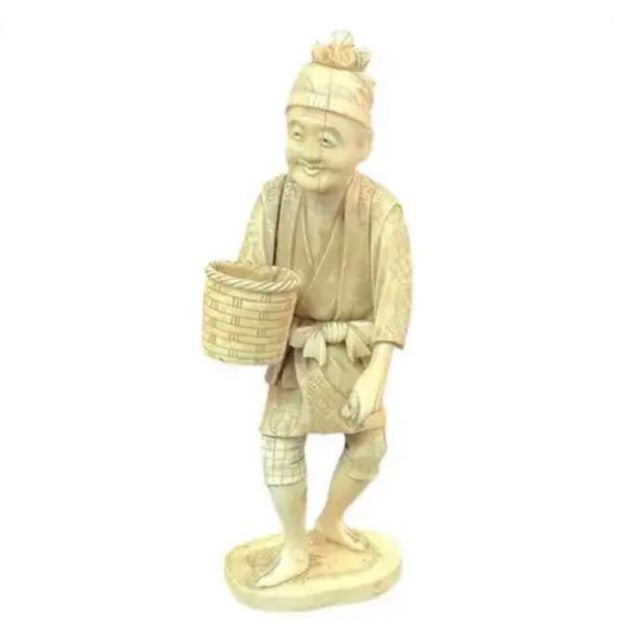 Japanese Okimono Fisherman Figure For Sale - Image 9 of 9