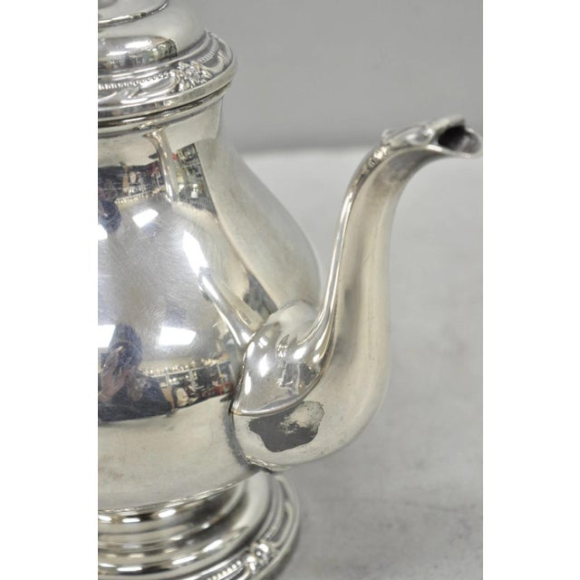 Metal Vintage Rogers Bros Remembrance 9802 Victorian Silver Plated Teapot Tea Kettle For Sale - Image 7 of 15