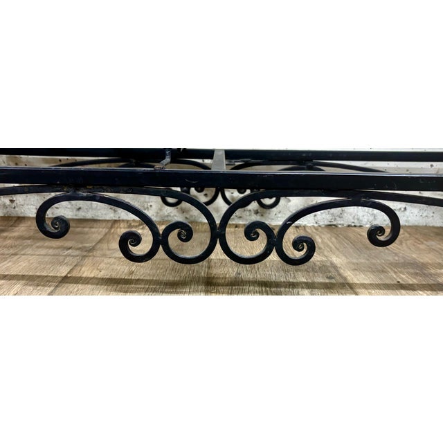 Vintage Hollywood Regency Style Iron and Brass Bar and Wine Rack For Sale - Image 4 of 10