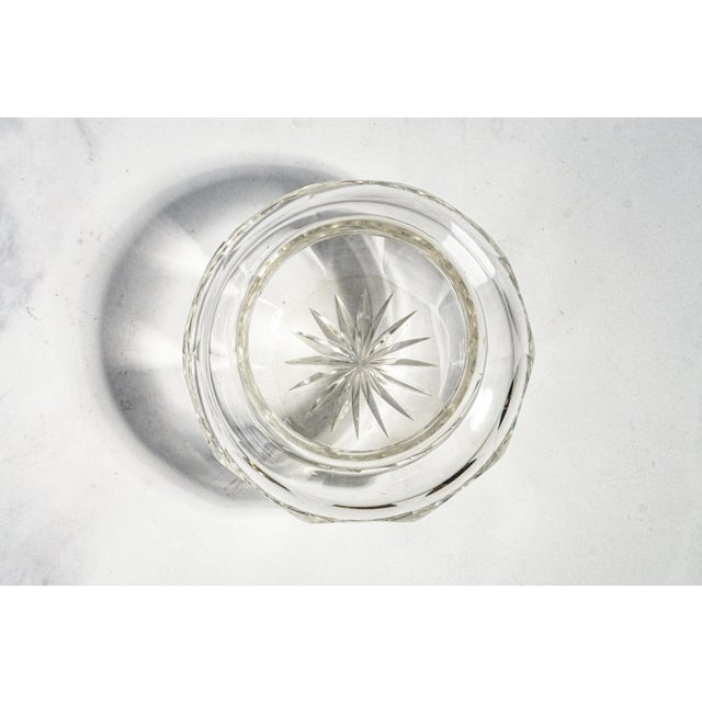 Beautiful Faceted Jewelry Box Vanity Dresser Box Antique Sterling Silver Crystal Powder Jar Luxury Home Decor For Sale - Image 10 of 13