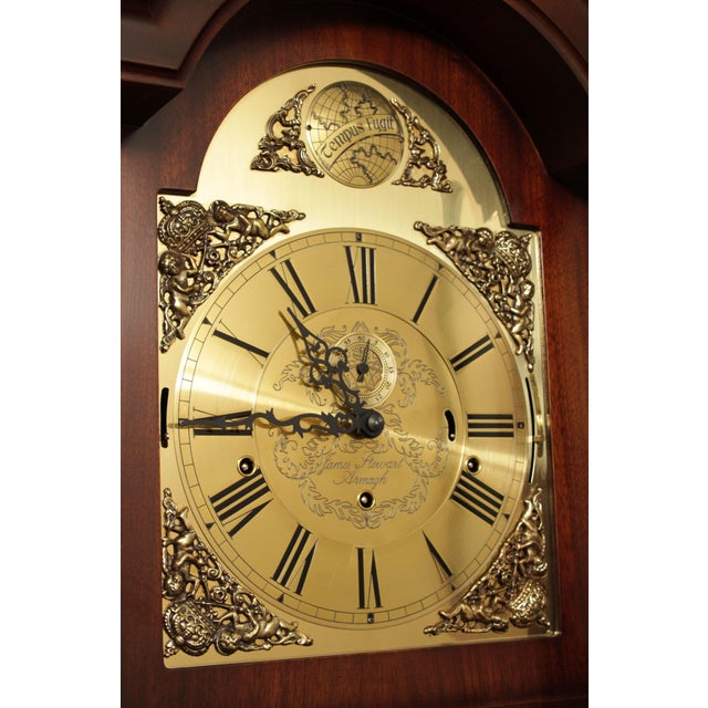 James Stewart Armagh Style Burl Walnut Grandfather Clock