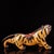 Traditional Vintage Cloisonne Enamel Tiger Figure – 12.2" Gilt Striped Beast Sculpture For Sale - Image 3 of 10